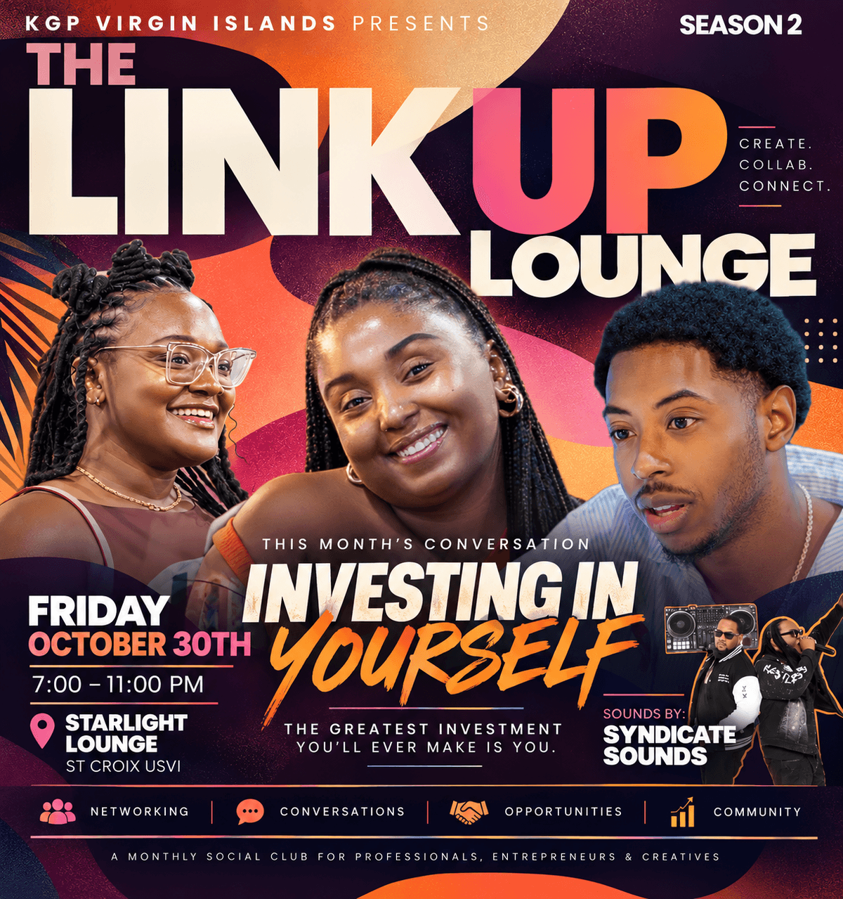 Link Up Lounge – Investing In Yourself · October 30